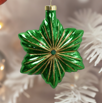Emerald Star Glass Ornament