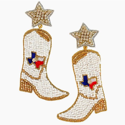 Heart of Texas Cowboy Boot Earrings