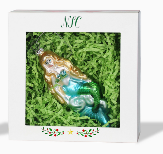 Mermaid Glass Ornament