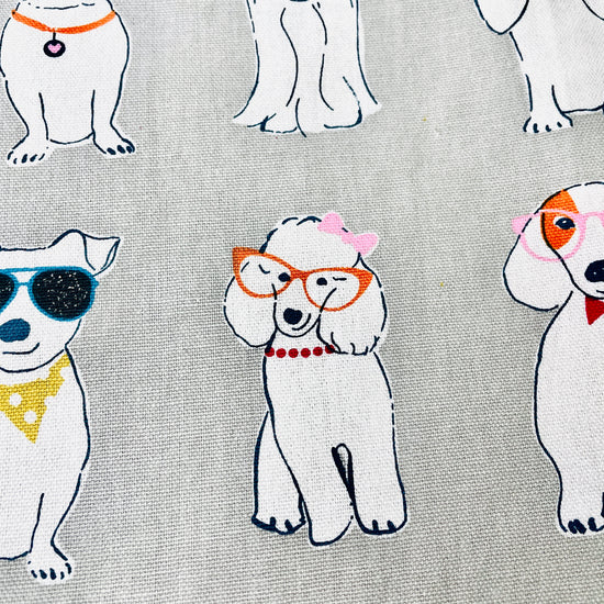 Coco Apron Little white dog fanatic dress up sunglasses hair bow neckties fabric