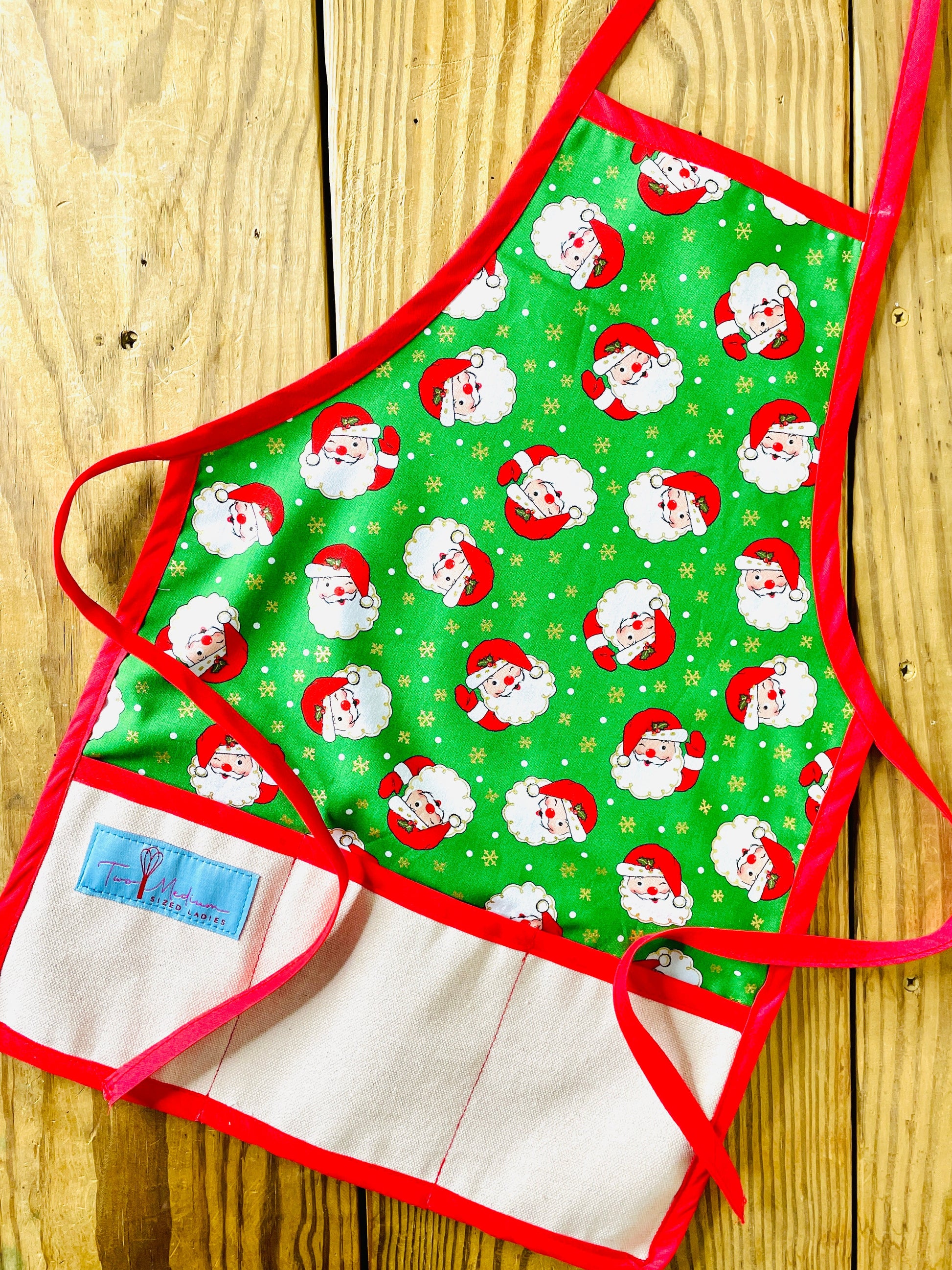 Amanda Bright Designs Children's Christmas Aprons Grinch Hello Kitty Nightmare Before Christmas Gingerbread Kitchen Baking Mommy and Me Peppermint Swirl Forest Fawn Rudolph